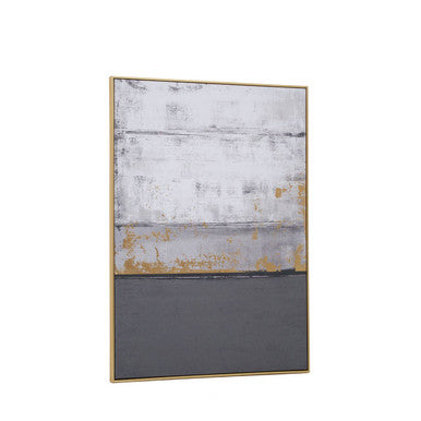 Astratto Grey and Gold Foil Wall Art Orsina