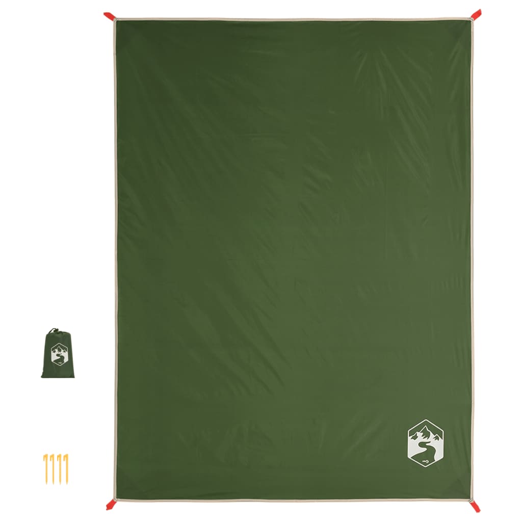 vidaXL Picnic Blanket with Pegs Green 205x155 cm vidaXL
