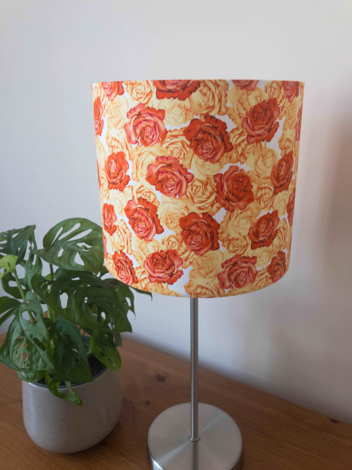 Handmade Drum Lamp Shade with Rose Print Shades 4 Seasons