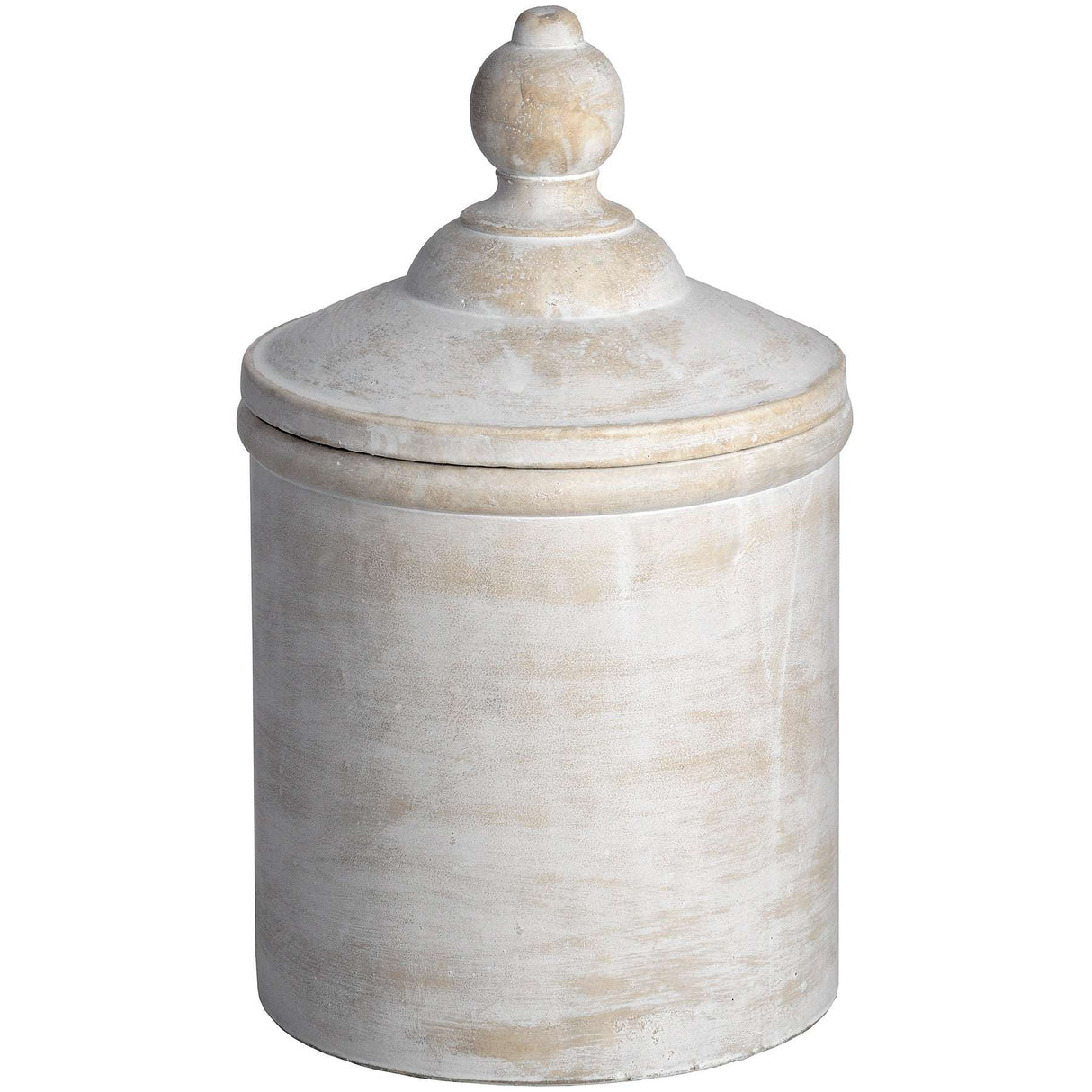 Shades 4 Seasons Antique White Cannister with Lid WHITE STONE Shades 4 Seasons