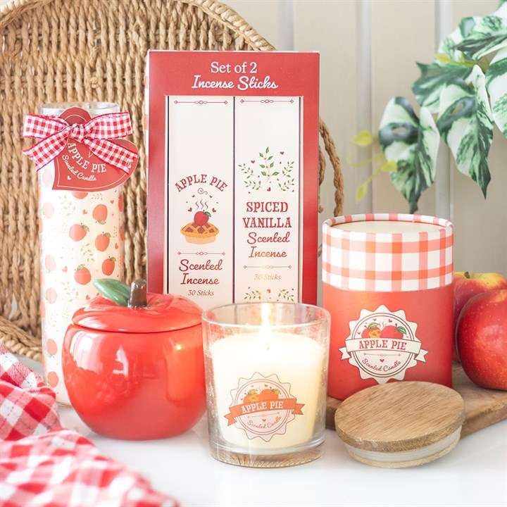 Red Apple Candle Jar for Stylish Home Decor N/A