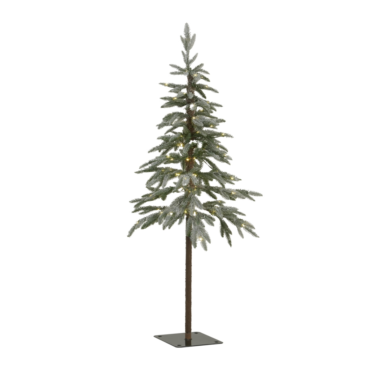 Artificial Christmas Tree with Frosted Tips and Warm White LED Lights for Holiday Decor