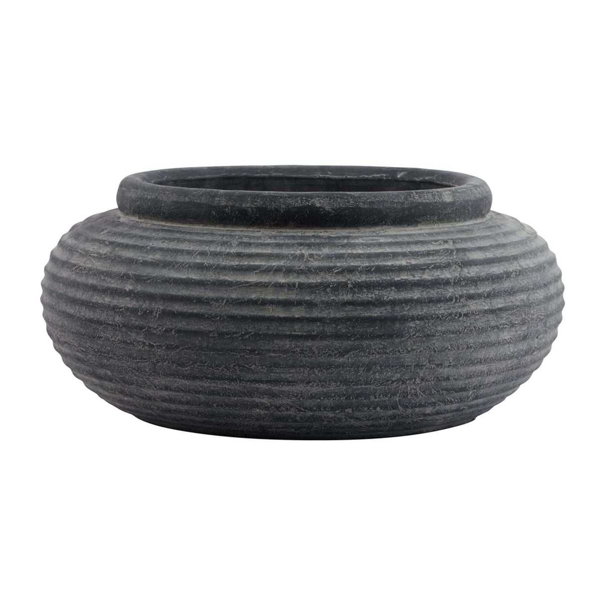 Shades 4 Seasons Ribbed Planter - Indoor Grey GREY CERAMIC Shades 4 Seasons