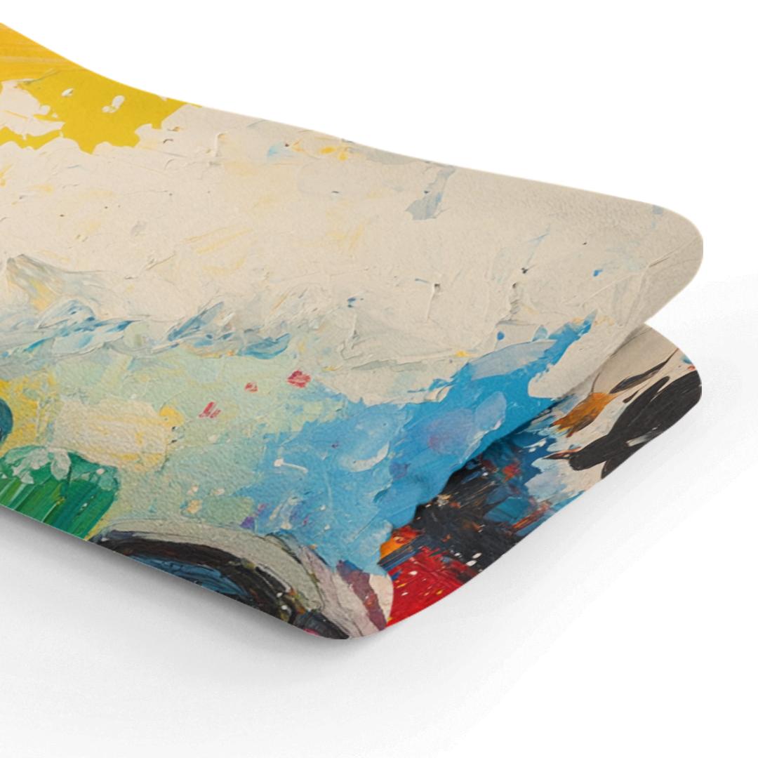 Home Art Haven Multicoloured Throw Blanket featuring a vibrant abstract design perfect for adding warmth and style