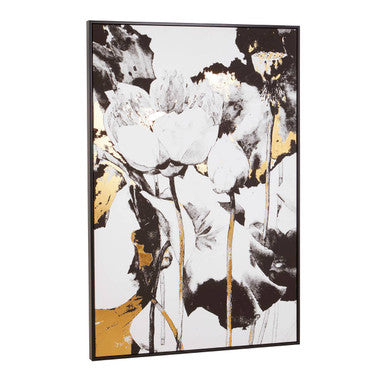 Astratto Floral and Metallic Wall Art Orsina