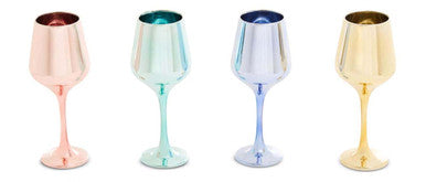 Aurora Set of Four Wine Glasses in Assorted Colours Orsina