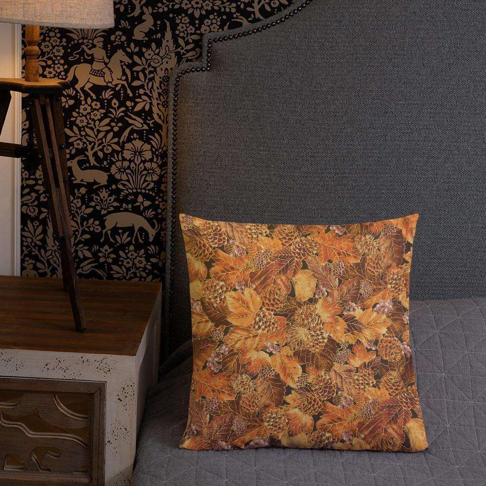 Autumn Beauties Design Couch Cushion 18×18 Shades 4 Seasons
