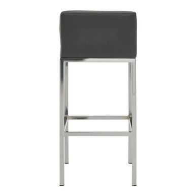 Orsina Bar Chair with Grey Cushioned Seat and Chrome Frame for Stylish Bar Seating