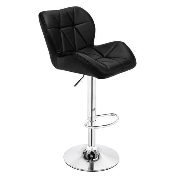 2pcs SSJ-275 Oblique Checks Bar Stool Black Kitchen Essentials