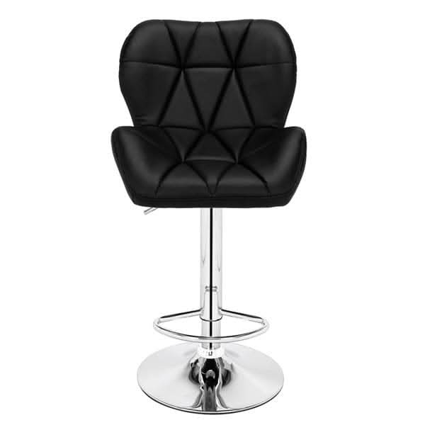 2pcs SSJ-275 Oblique Checks Bar Stool Black Kitchen Essentials