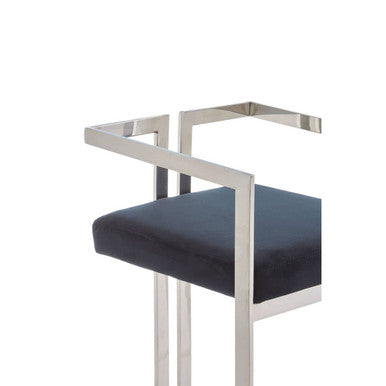 Orsina Bar Stool with Stylish Metal Frame and Comfortable Upholstered Seat