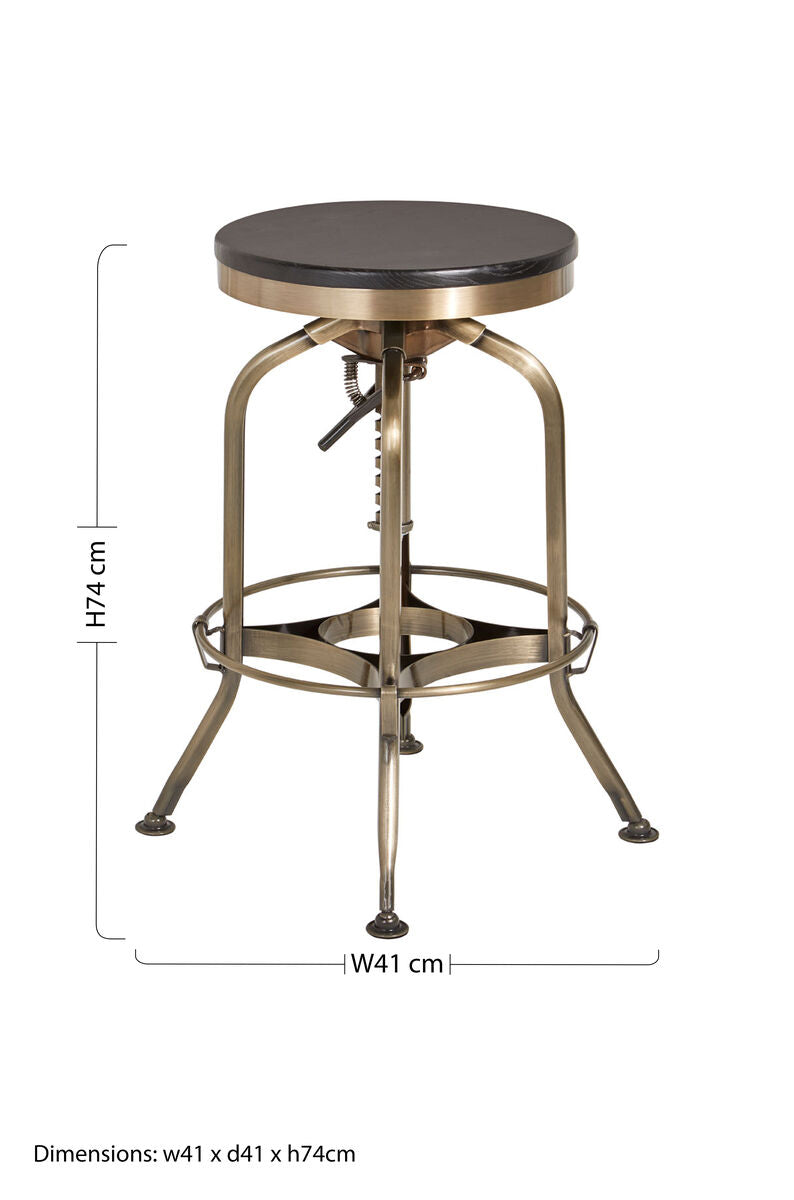 Orsina Bar Stool with Adjustable Height and Metal Base, Ideal for Modern Bar Seating