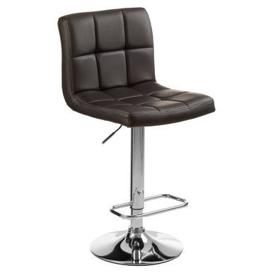 Orsina Bar Stool with Comfortable Padded Seat and Chrome Adjustable Base for Modern Interiors