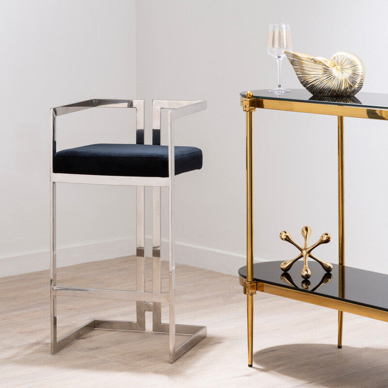 Orsina Bar Stool with Sleek Metal Frame and Cushioned Seat for Stylish Bar Seating