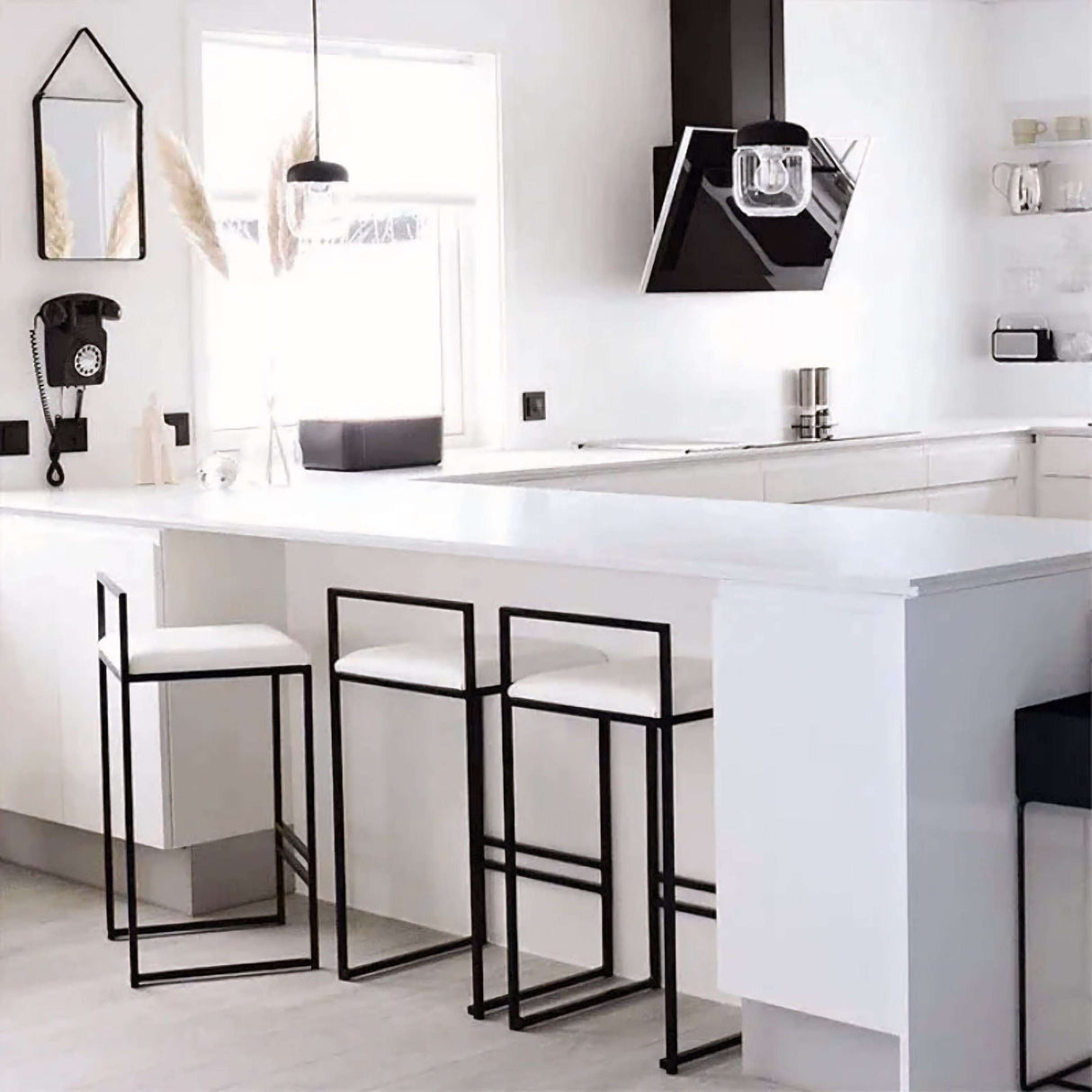 Modern Nisu Home Bar Stool with a sleek design, perfect for contemporary kitchen settings