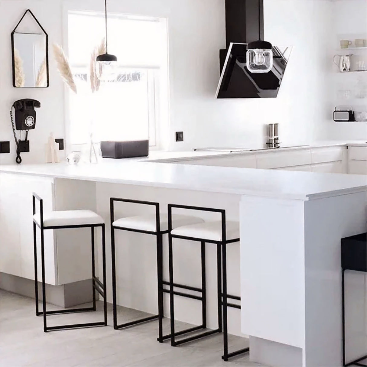 Modern Nisu Home Bar Stool with a sleek design, perfect for contemporary kitchen settings