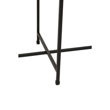 Orsina Modern Black Side Table with a Sturdy Cross Leg Design for Contemporary Spaces