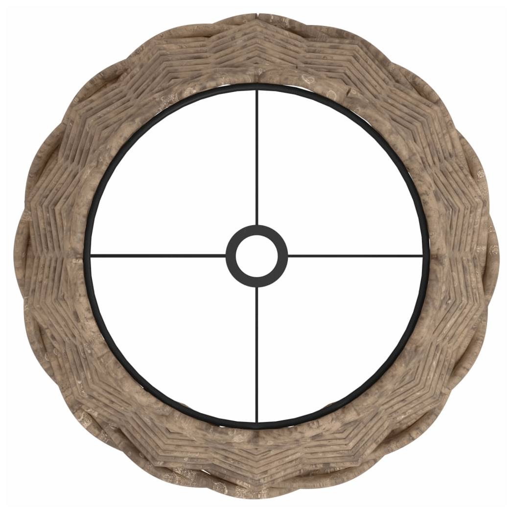 vidaXL Round Wooden Lampshade with Decorative Pattern for Rustic Lighting