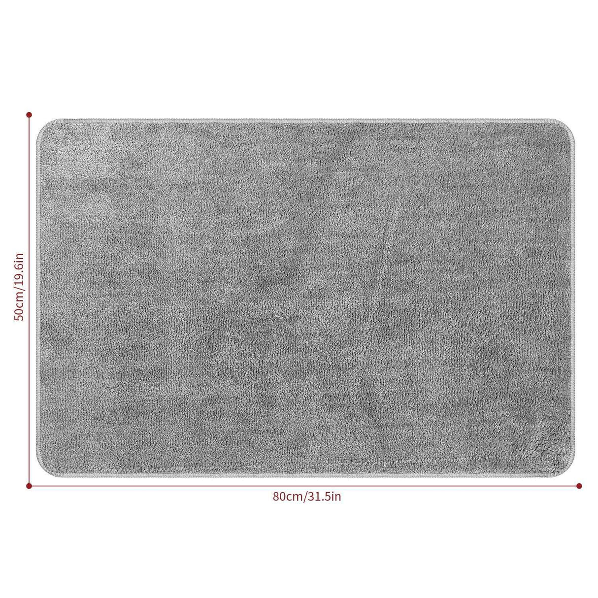 Vinsani Bath Mat 50X80cm Light Grey Vinsani