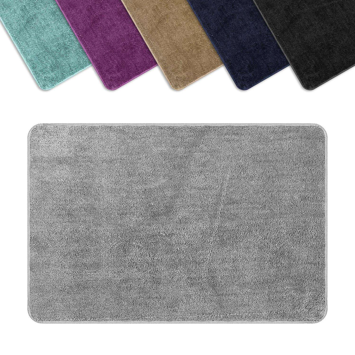 Vinsani Bath Mat 50X80cm Light Grey Vinsani
