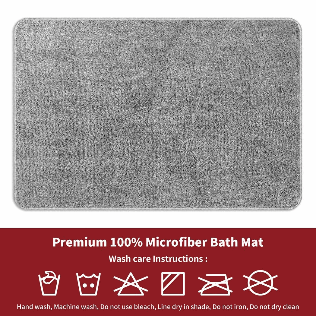 Vinsani Bath Mat 50X80cm Light Grey Vinsani