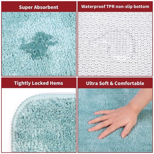 Vinsani Soft Plush Bath Mat - Multiple Colors Vinsani