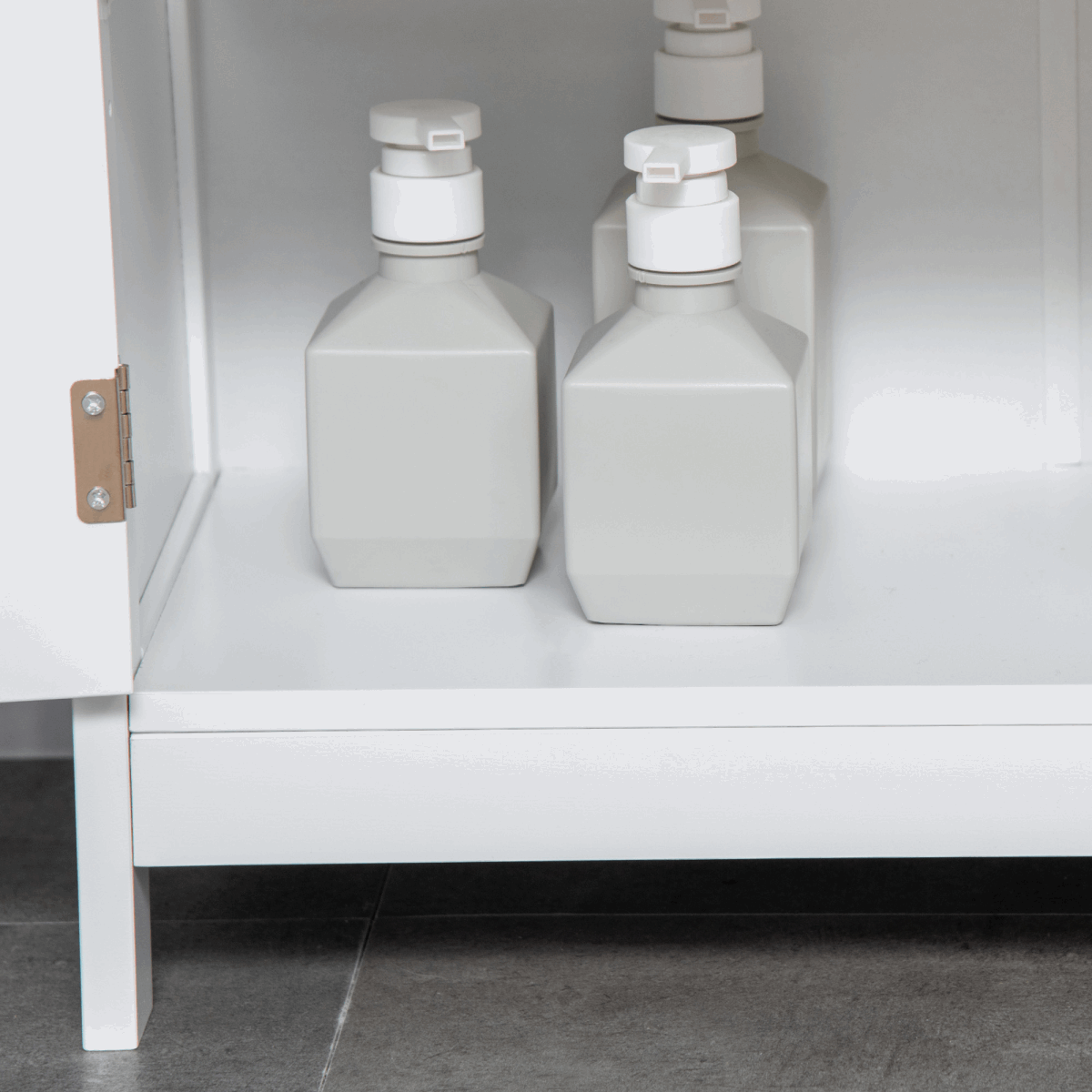 Modern Bathroom Cabinet, Freestanding Floor Cabinet with Storage kleankin