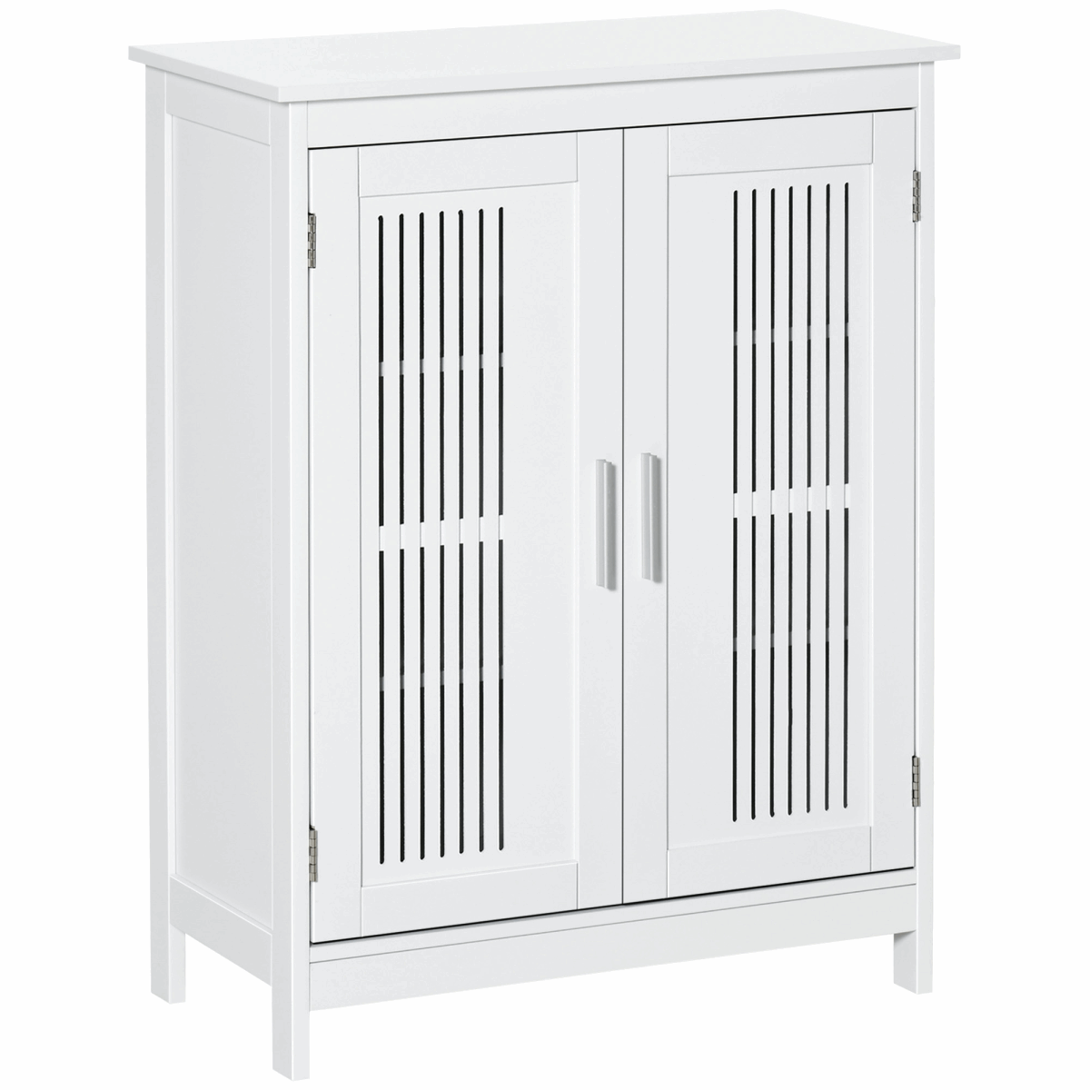 Modern Bathroom Cabinet, Freestanding Floor Cabinet with Storage White kleankin
