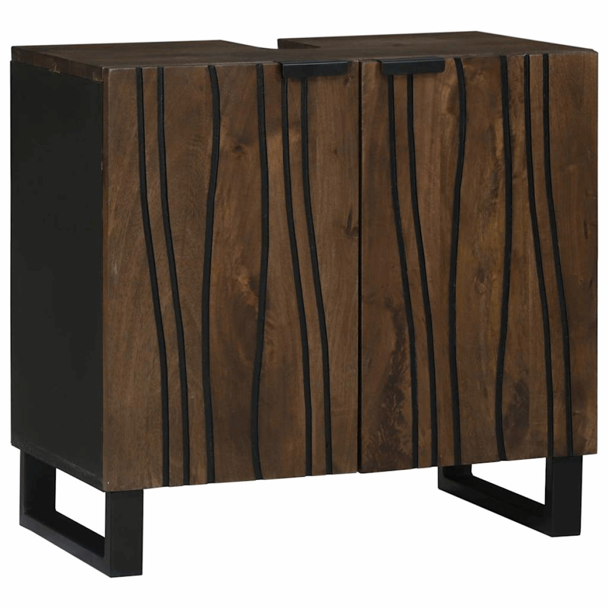 vidaXL Bathroom Furniture Set 3 pcs Walnut brown 38 x 33 x 160 cm vidaXL