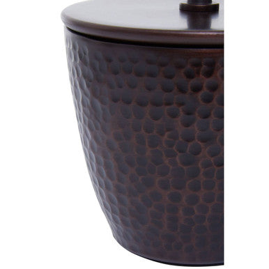 Orsina Bathroom Jar with a textured bronze finish for stylish bathroom storage