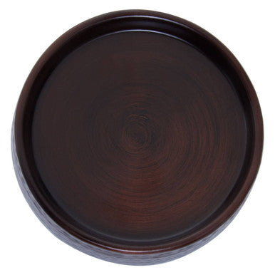 Orsina Round Wooden Soap Dish with a Smooth Finish for Elegant Bathroom Decor