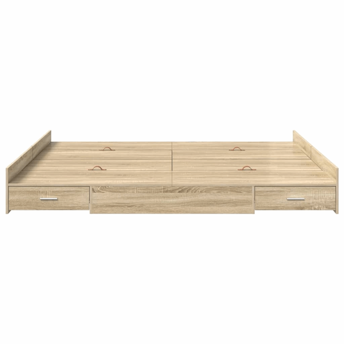 vidaXL Storage Bed Frame Sonoma oak 180 x 200 cm Engineered wood vidaXL