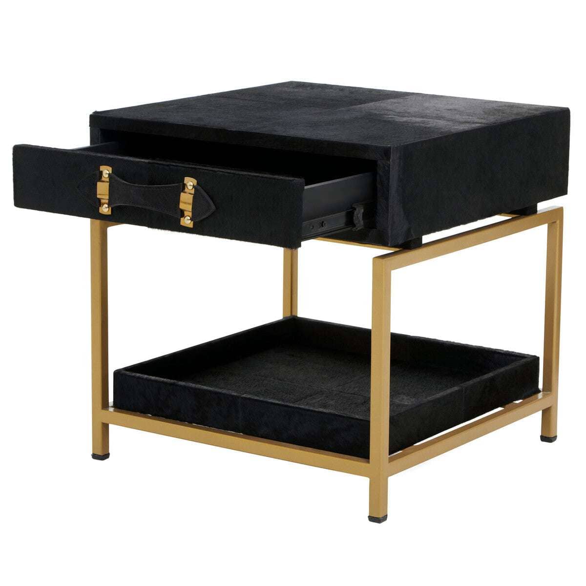 Kensington Townhouse Hair On Hide Bedside Table Orsina