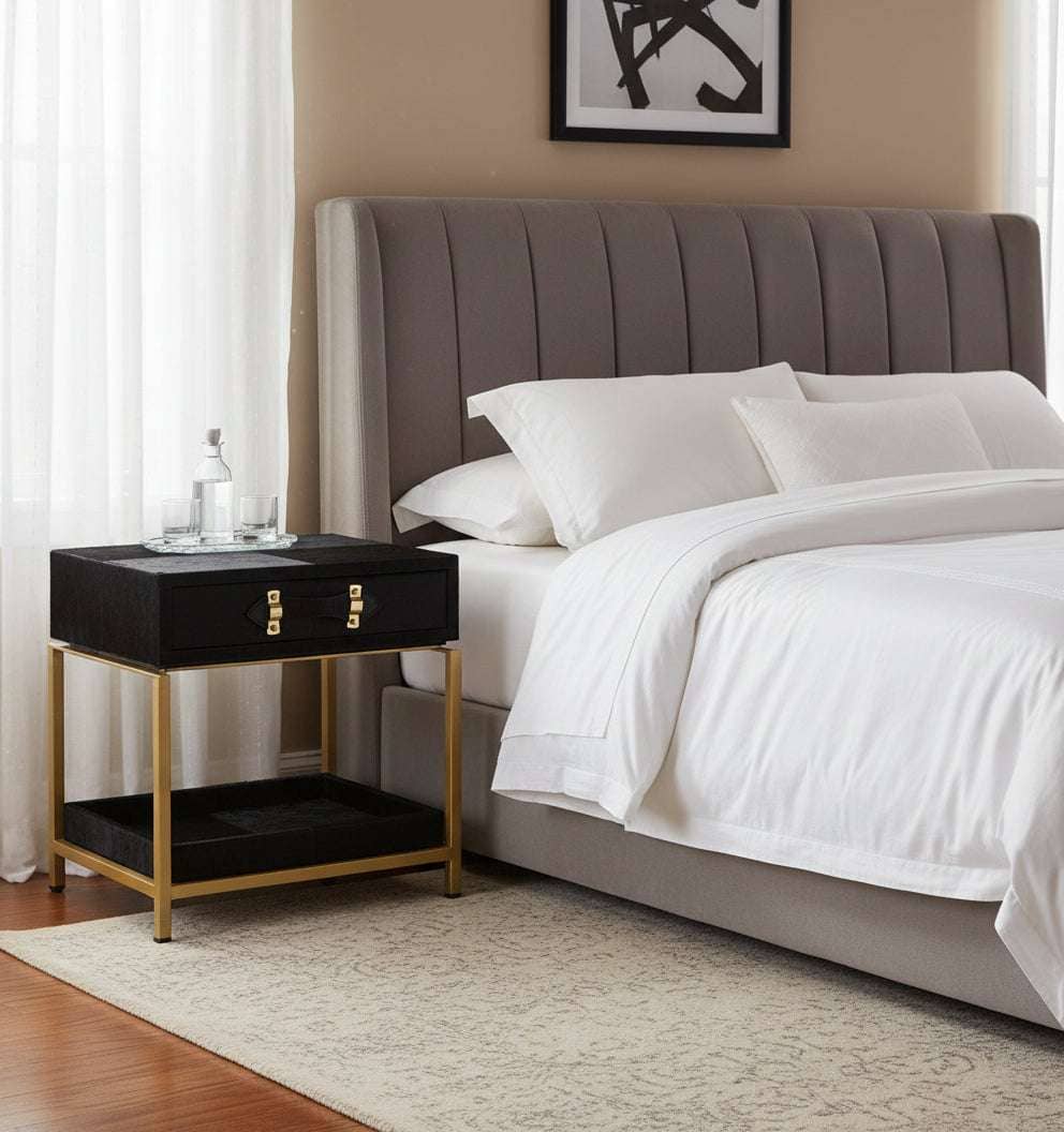 Kensington Townhouse Hair On Hide Bedside Table Orsina