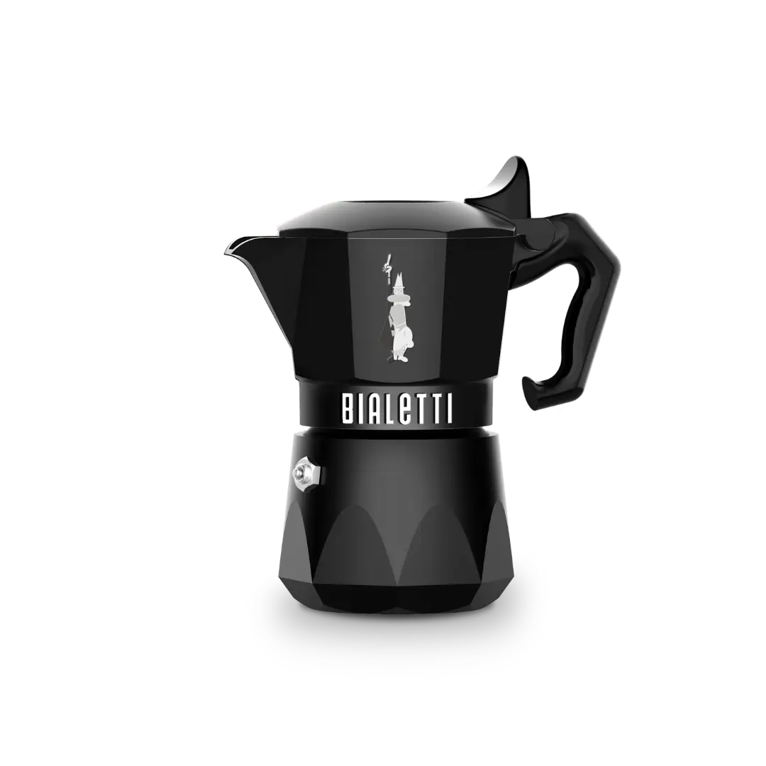 Bialetti Moka Express Coffee Maker in Black with Iconic Design for Authentic Italian Coffee