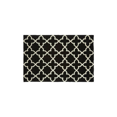 Orsina Black and White Rug with Geometric Pattern for Stylish Interior Decor