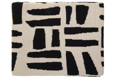 Orsina Black Throw with Modern Geometric Pattern for Stylish Home Decor