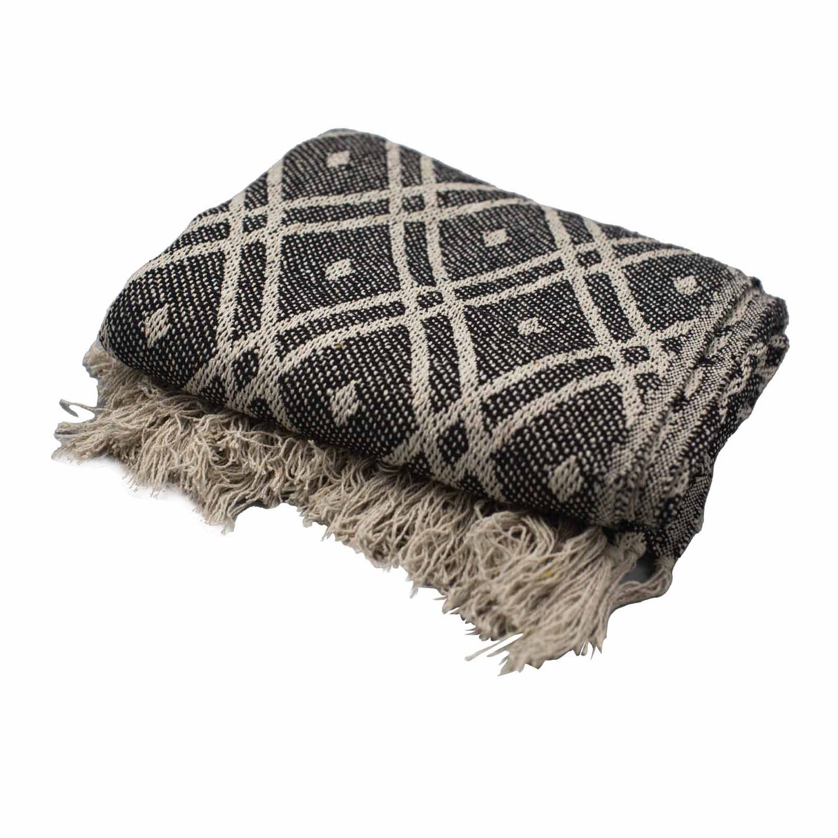 Boho Comfort Throws - 125x150cm - Black & Biege Regency AW-Dropship