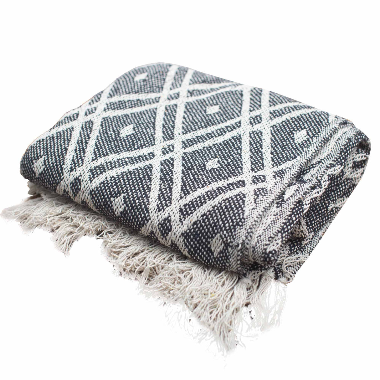Boho Comfort Throws - 125x150cm - Black & Biege Regency AW-Dropship