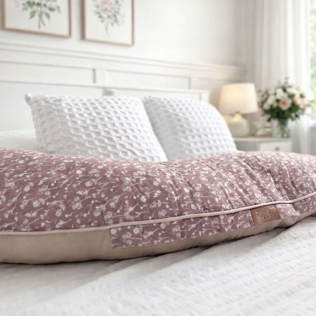 BellaMoon Body Pillow with Floral Design, Perfect for Comfort and Support During Sleep
