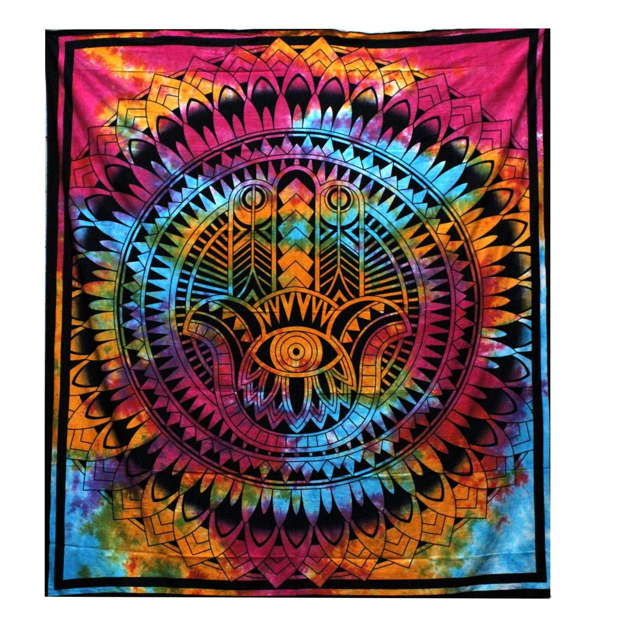 Double Cotton Bedspread and Wall Hanging - Hamsa AW-Dropship