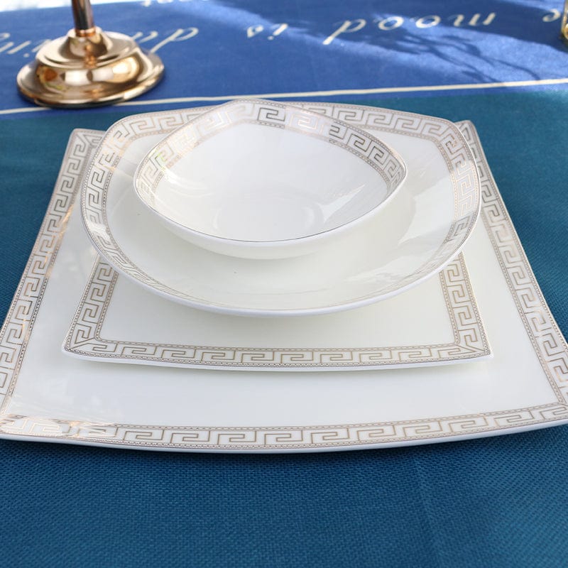 The Glamour Bone China Dinner Set - 16 | 24 Piece KitchBoom