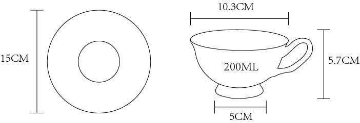 Rosette Majesty Bone China Teacup and Saucer KitchBoom