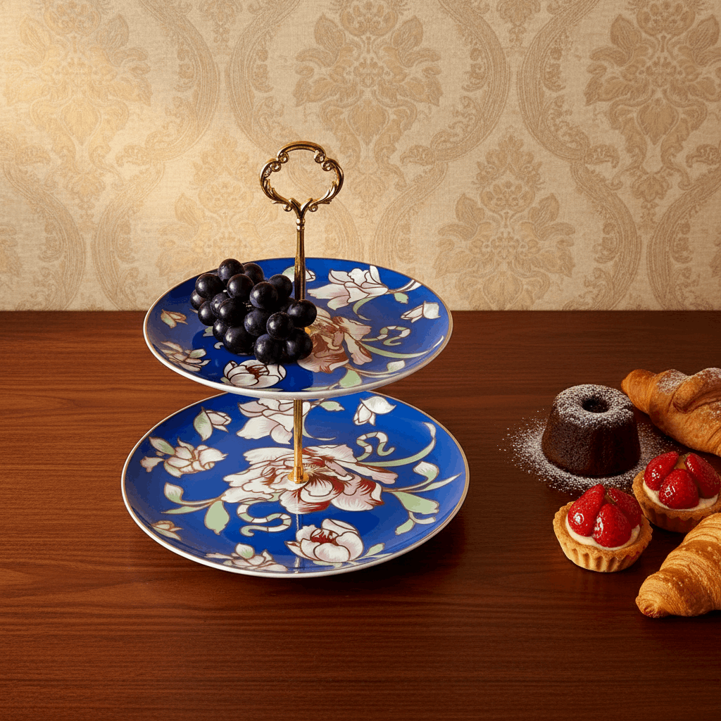 Warwickshire Royal Blue Bone China Tea Set KitchBoom