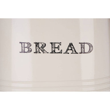 Orsina Bread Bin in Cream with 'BREAD' Text Design for Kitchen Storage