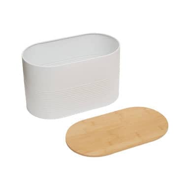 Orsina Stylish Bread Bin with Wooden Lid Orsina