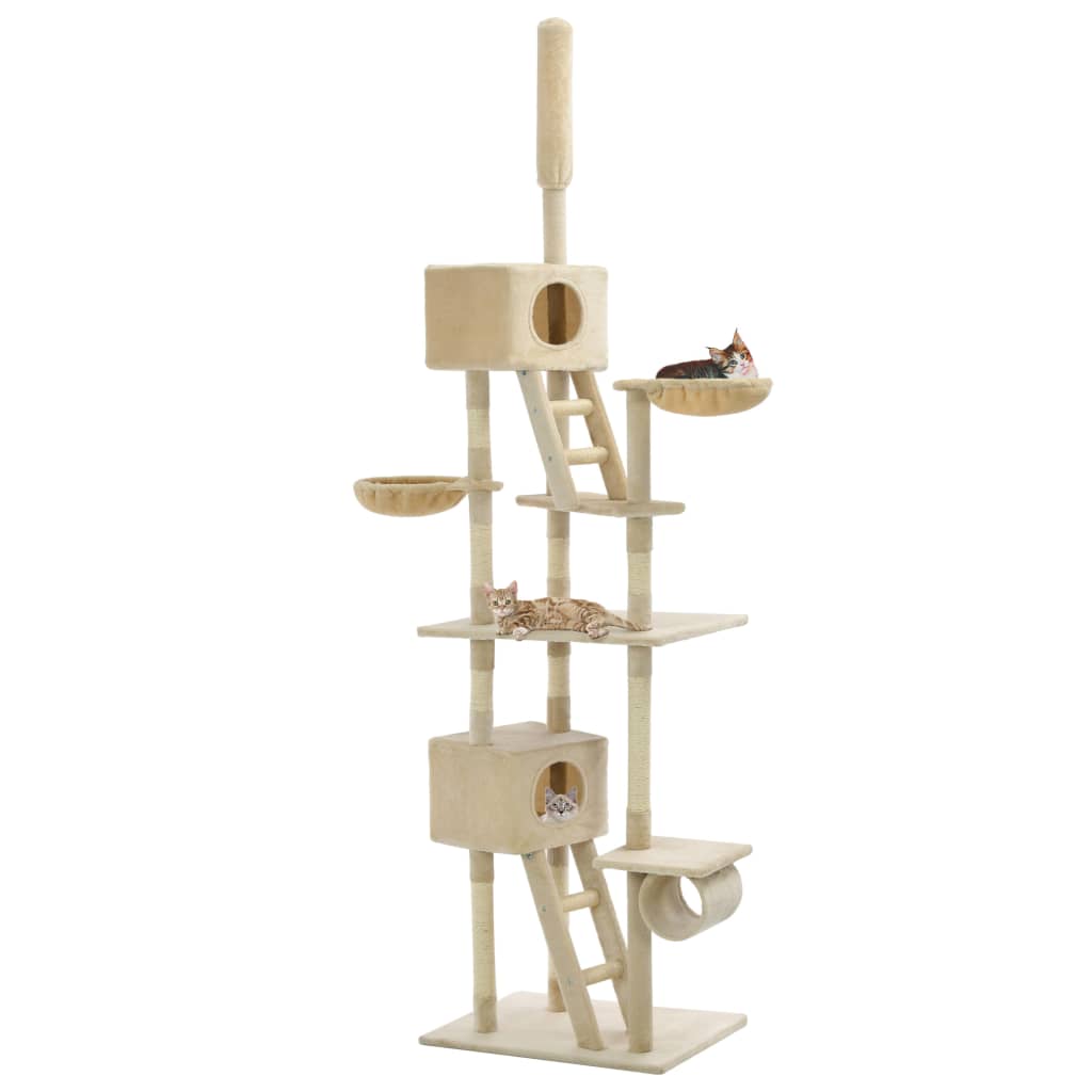 Cat Tree with Sisal Scratching Posts 230-260 cm vidaXL