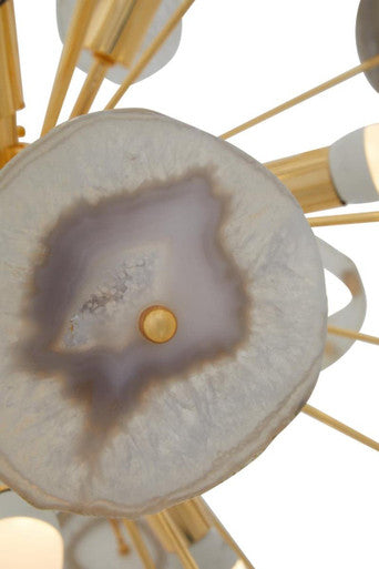 Orsina Ceiling Light with Elegant Geode Design and Stylish Gold Accents