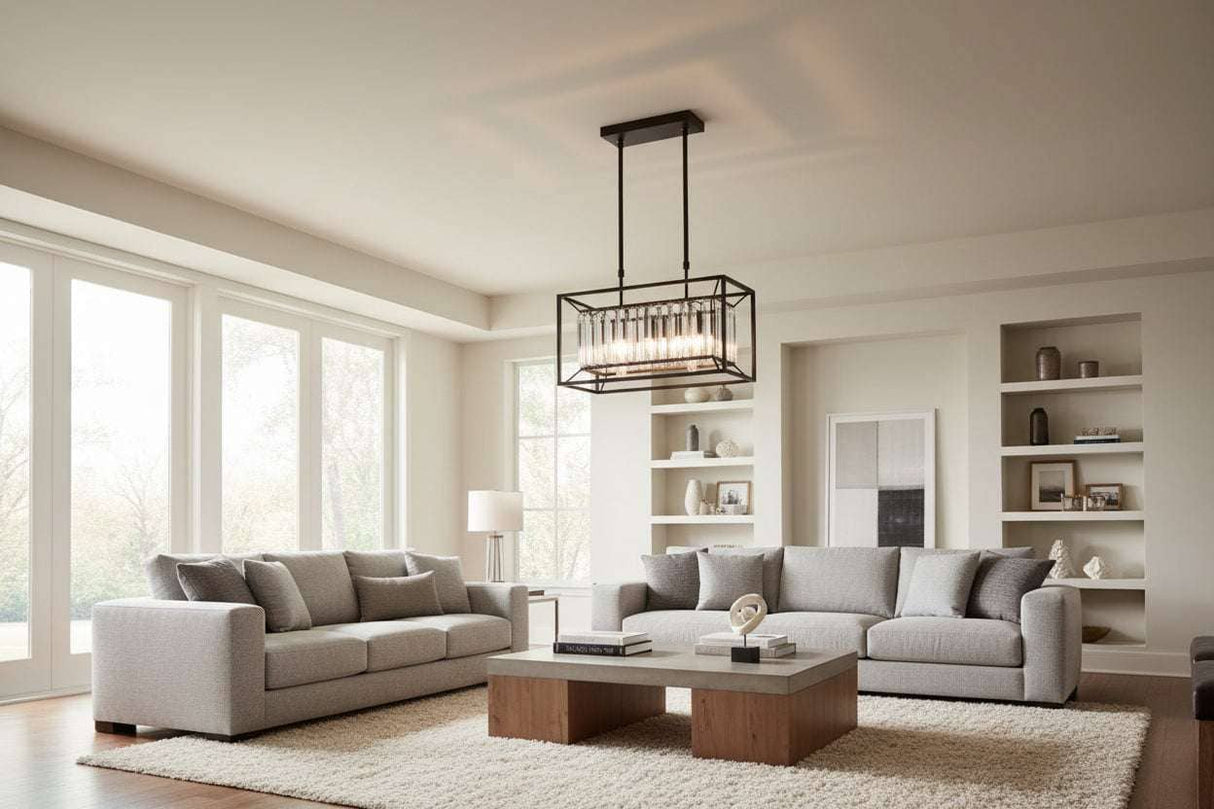 Akiko 4 Bulb Matte Black Ceiling Light Orsina