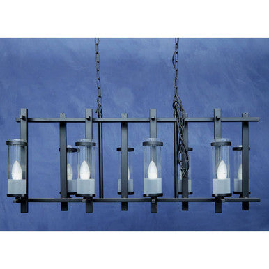 Aspen Iron and Glass Wide Pendant Light Orsina